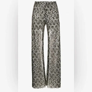 ! HUISHAN ZHANG
Pleated Lace Trousers In Black sz 8